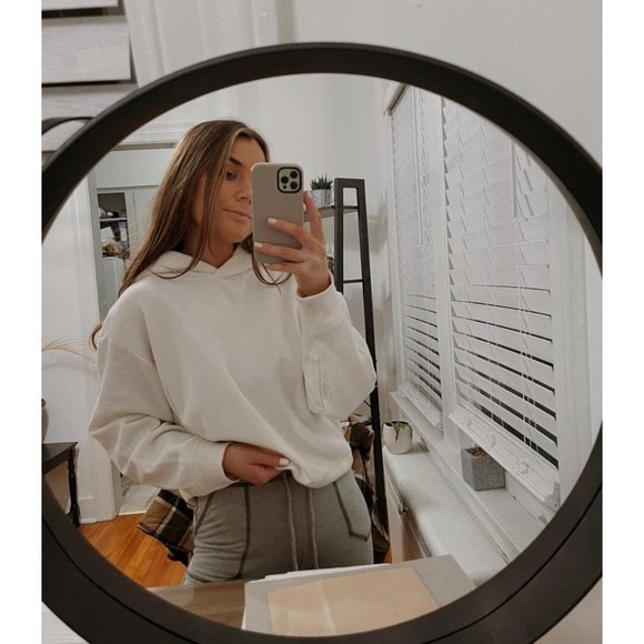 a new day Tops - Women's Cream Hooded Sweatshirt - A New Day Small